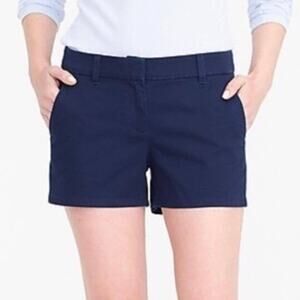J.Crew | Size 10 | Navy Blue 100% Cotton Broken-In Chino Shorts